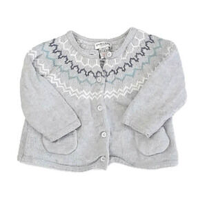 Cyrillus Girls Gray Cardigan size: 9 Months